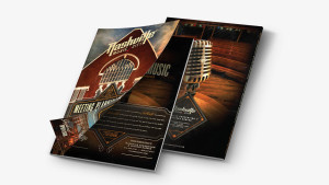 Magazine mock up cover and back cover design for Nashville Conventions and Visitors Bureau in Nashville, Tennessee
