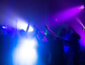 Photo of lighted dance party event in The Vault Nashville for ST8MNT Brand Agency