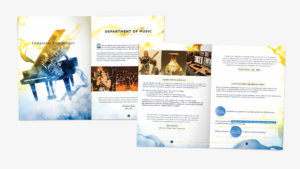 Internal pages of the Arts Initiative Brochure for East Tennessee State University