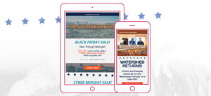 Email design with branding elements in alignment with watershedfest.com for Watershed Festival, George, Washington
