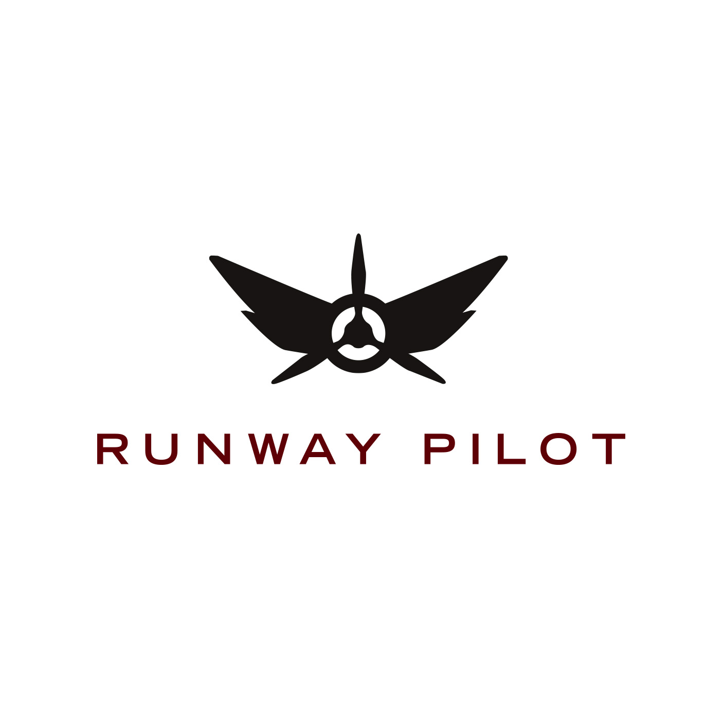 Wings and propeller logo for the aviator clothing brand, Runway Pilot.