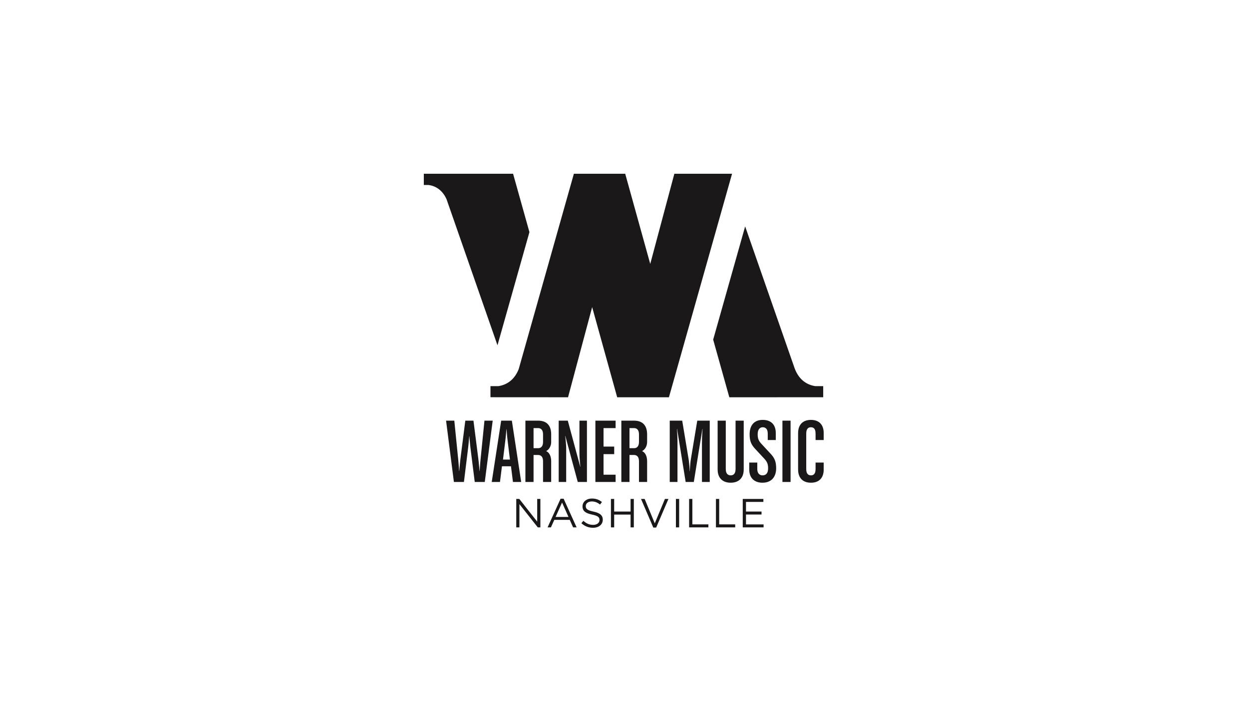 Branded 'WNM' icon and type lockup for Warner Music Nashville's office.