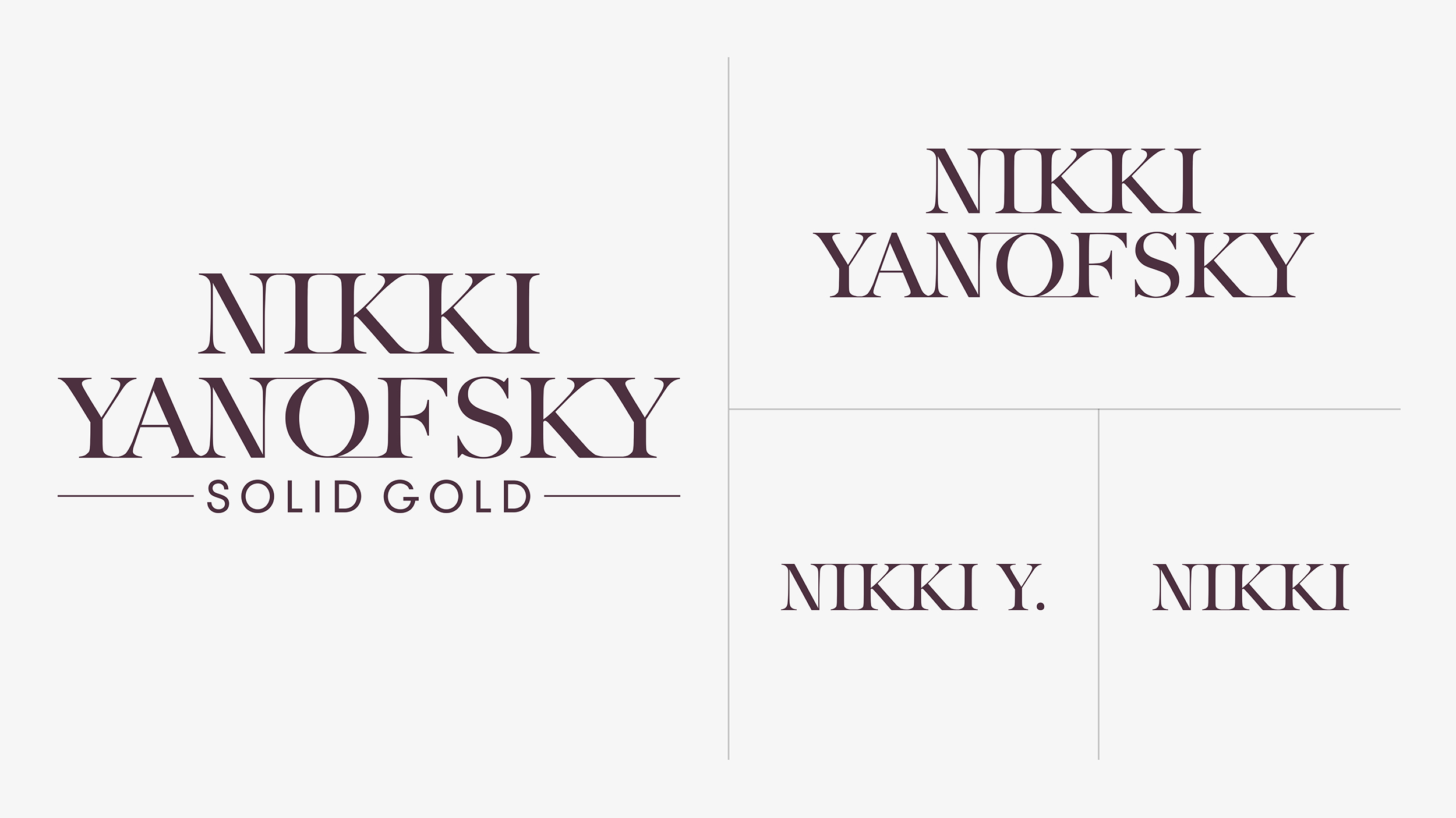 Logo/identity system created for Nikki Yanofsky's 