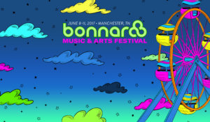 Case Study header for Bonnaroo Music & Arts Festival featuring illustrations of clouds, stars, and a ferris wheel.