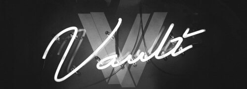 Identity for The Vault venue in Nashville featuring neon and metal signage