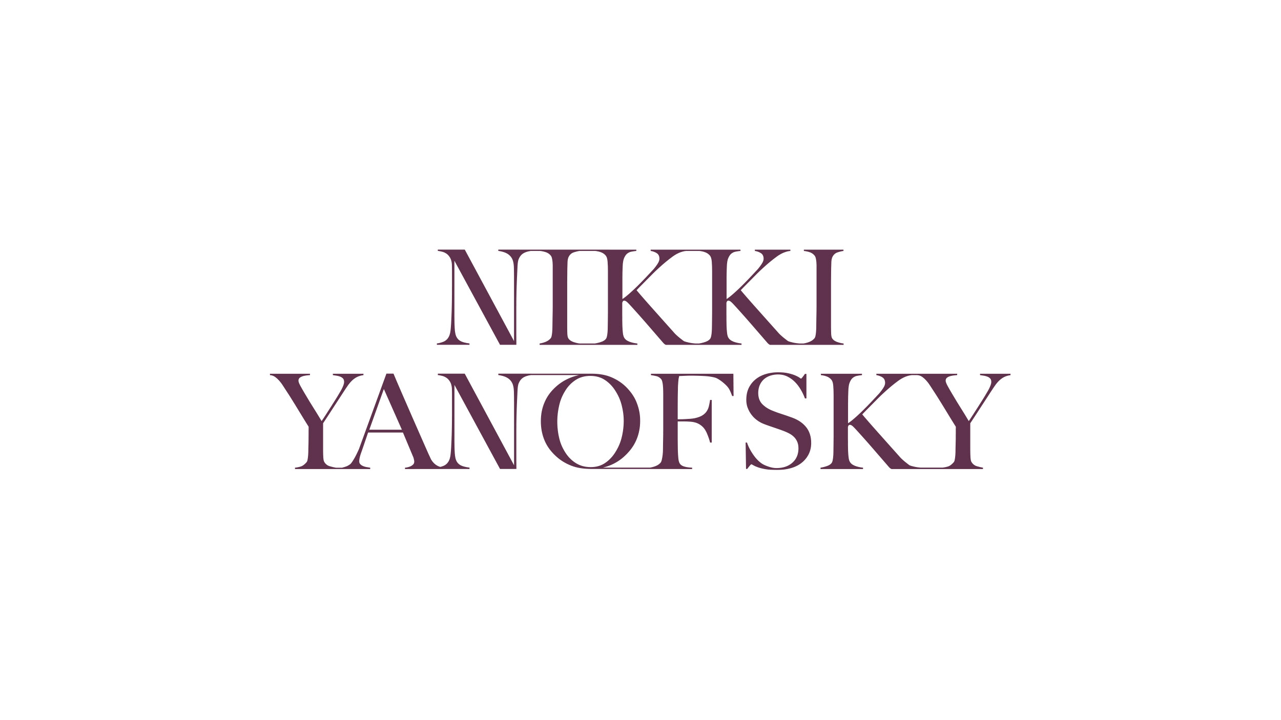 Branding and logotype for the pop artist Nikki Yanofsky.