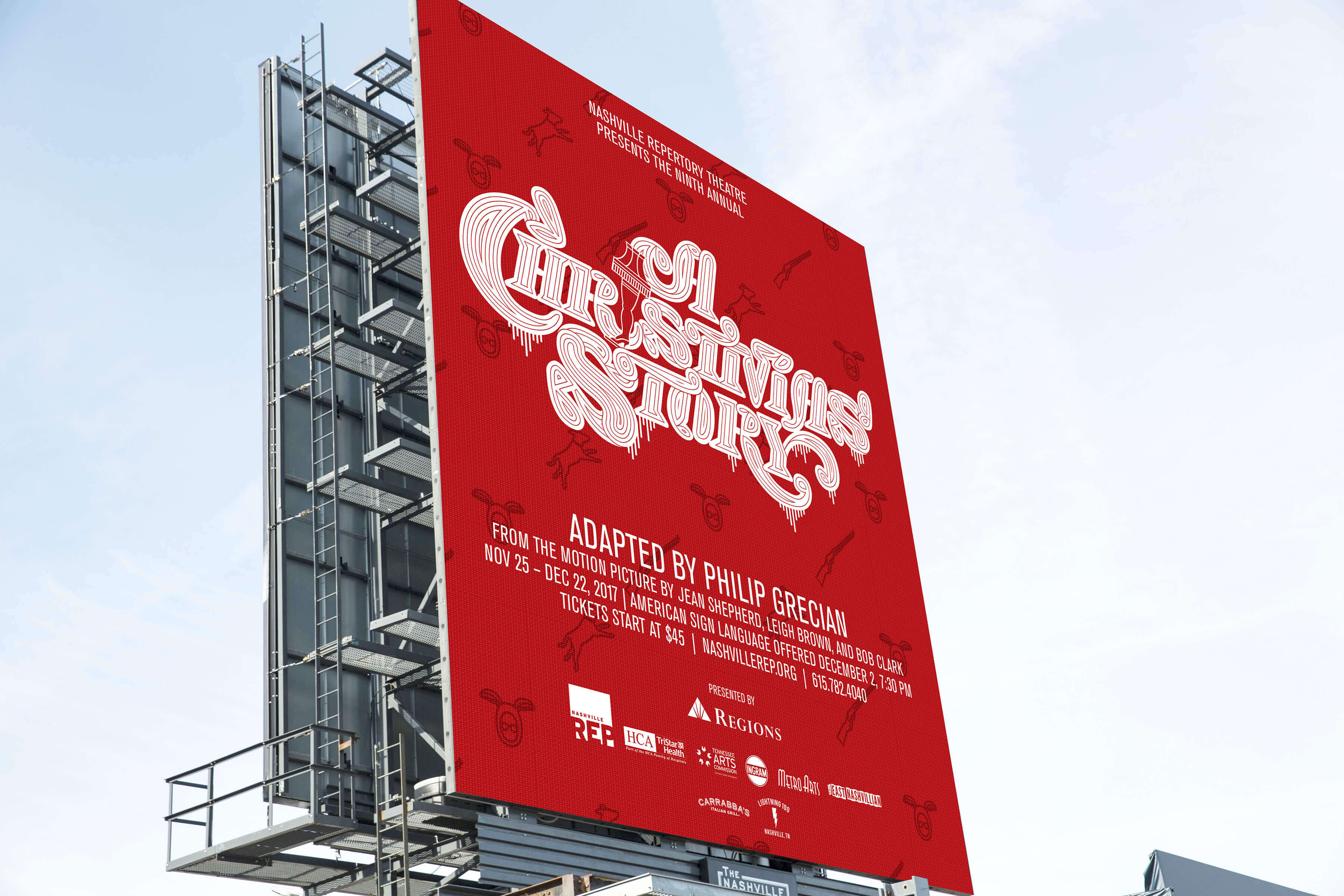 A Christmas Story Billboard for Nashville Repertory Theatre