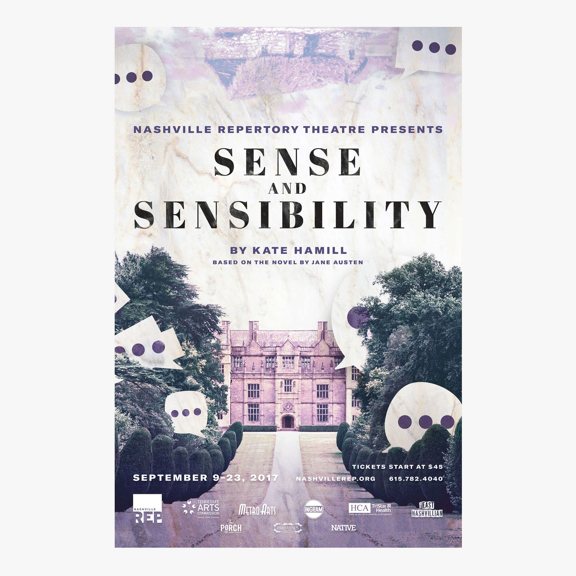 Sense And Sensibility Key Art for Nashville Repertory Theatre