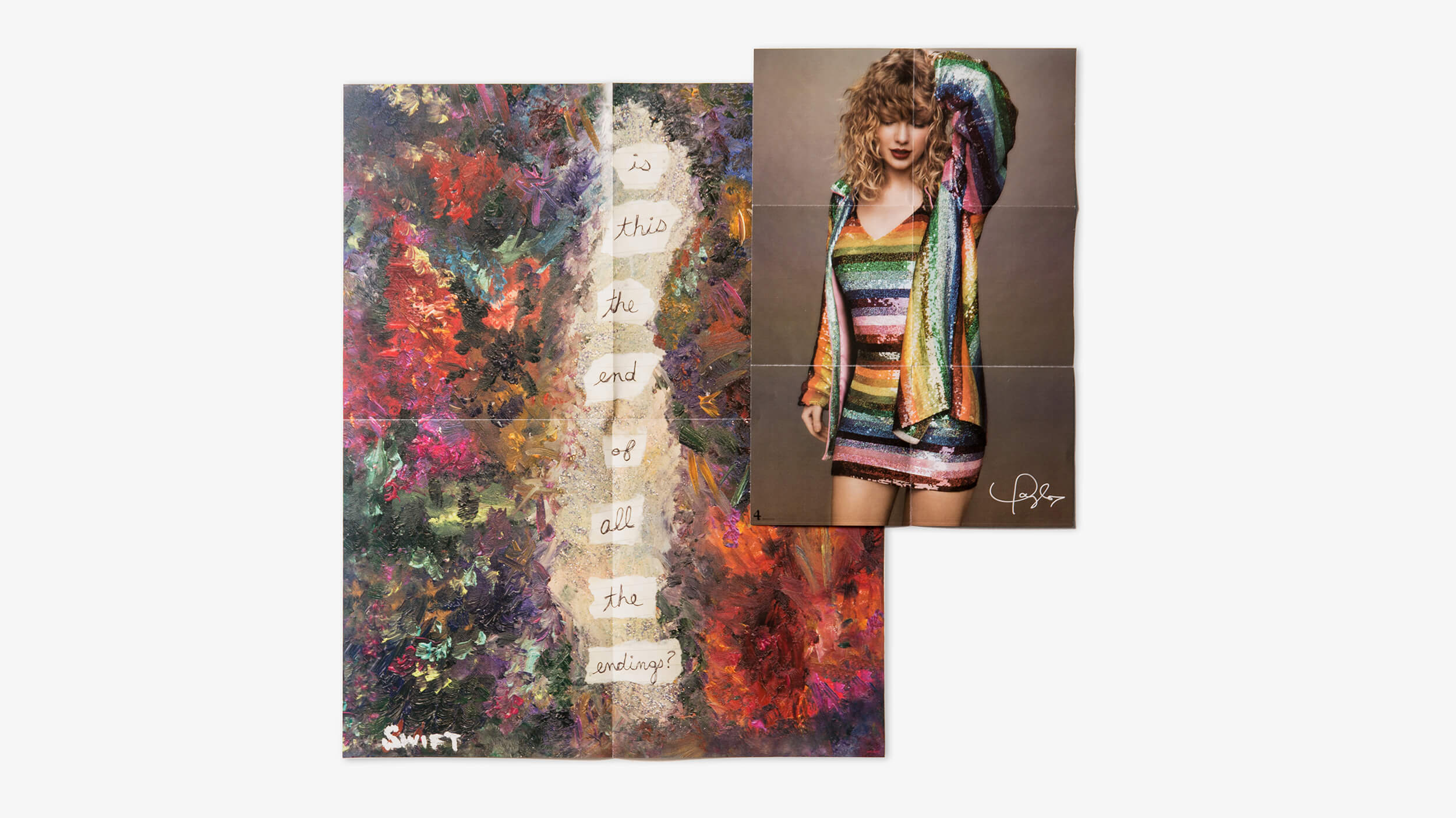 image of reputation posters featuring Taylor Swift artwork and fashion photo