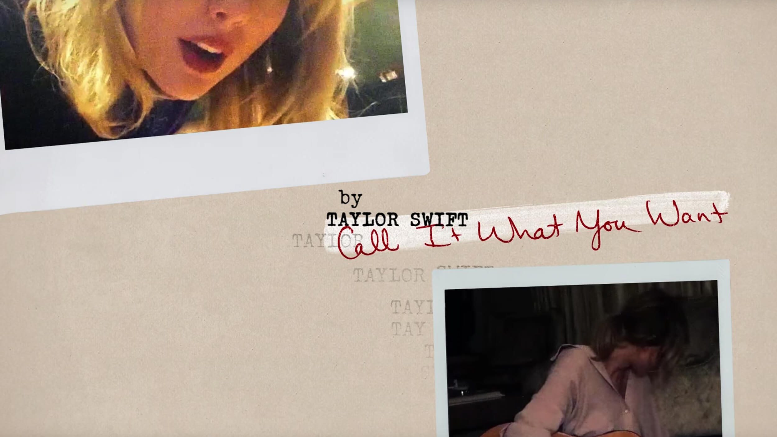 tumbnail video still from Taylor Swift's Call It What You Want lyric video