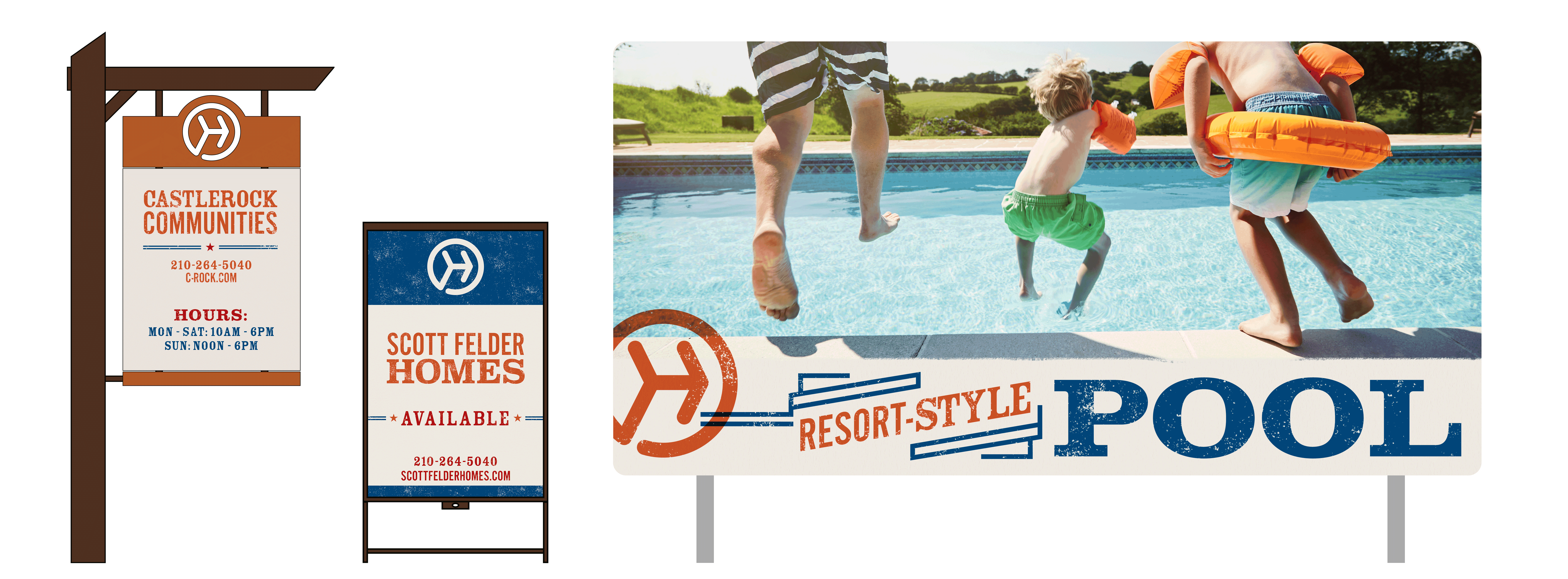 Property signs, folding signs and billboards for Homestead Community in Texas