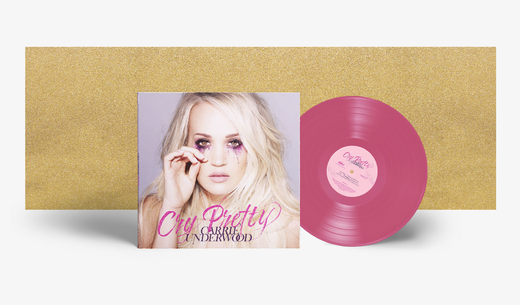 Carrie Underwood Cry Pretty Vinyl Album Cover Design