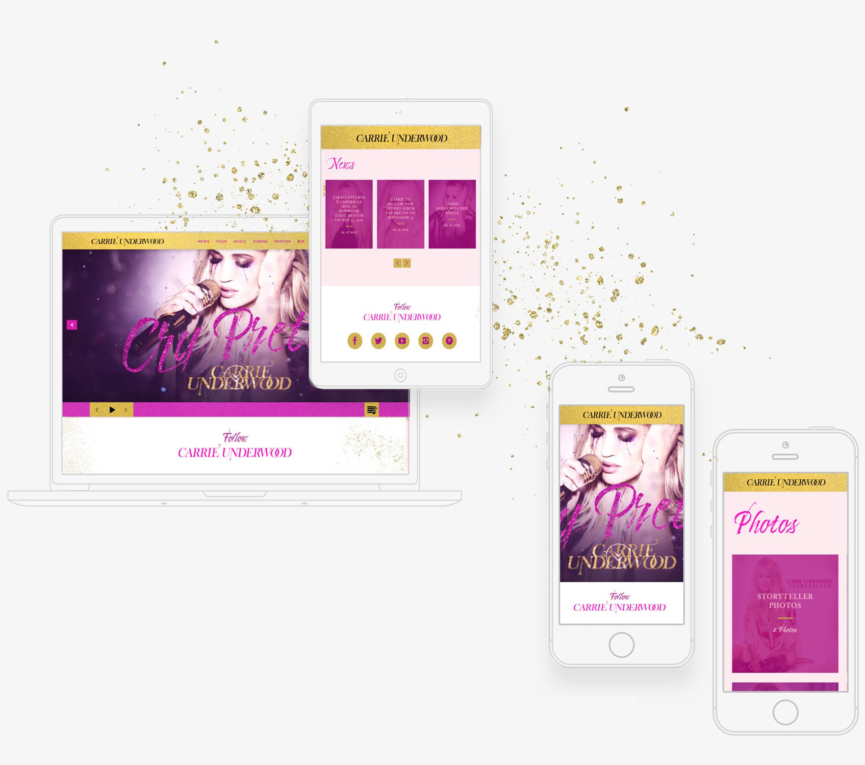 Carrie Underwood Cry Pretty Album Website Design by ST8MNT