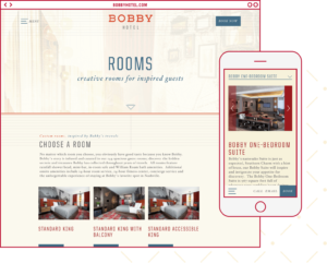 Bobby Hotel responsive web and mobile design in Nashville TN