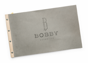 Bobby Hotel branding presentation book in Nashville, TN