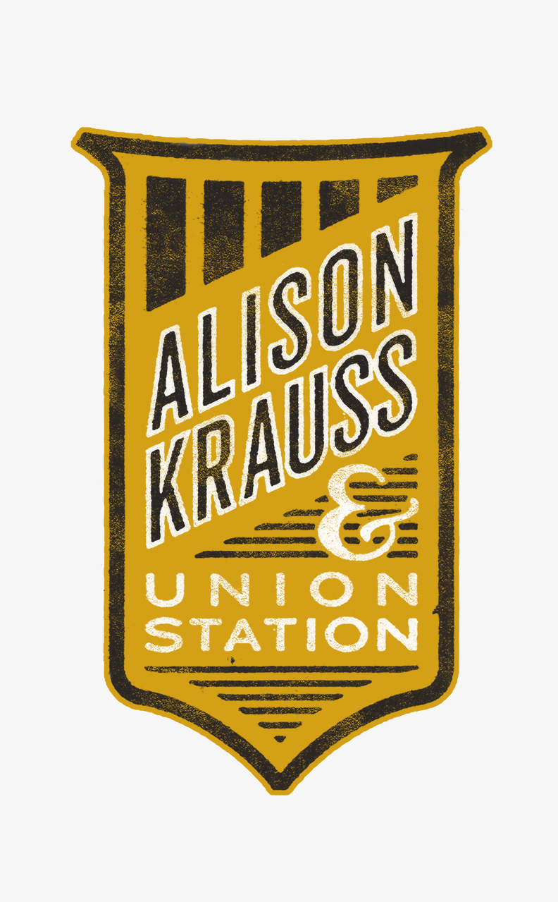 Alison Krauss and Union Station Vintage-inspired Crest T-shirt design for Windy City Merchandise T-shirt