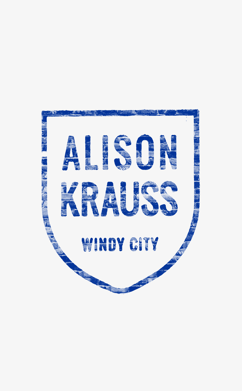 Alison Krauss Windy City Tour Merchandise Textured Crest T-shirt Design