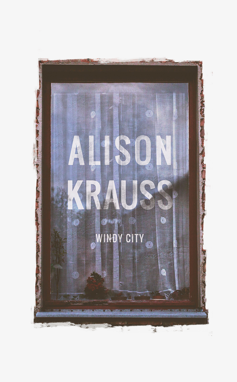 Alison Krauss 2017 Windy City Tour key art for women's t-shirt merchandise window and text lockup