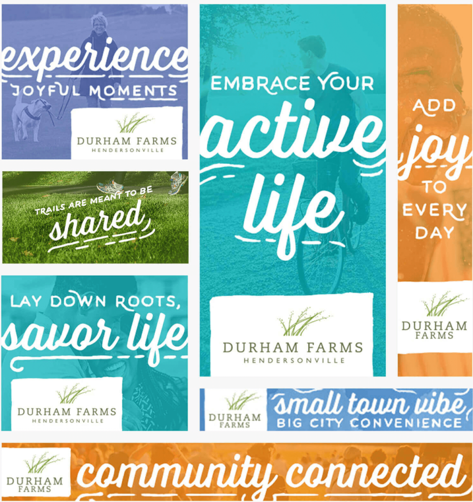 Digital ads for master planned community, Durham Farms