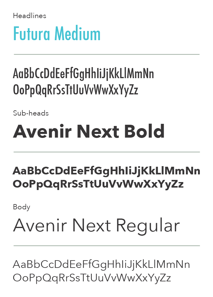 Brand Builders Group - Typefaces, Futura Medium, Avenir