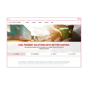 Fleetcor Responsive Website Design Example by ST8MNT Branding