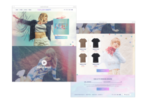 Taylor Swift Website Design for Taylor Swift Lover
