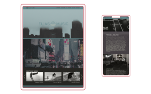 Elias Music tablet and mobile website examples
