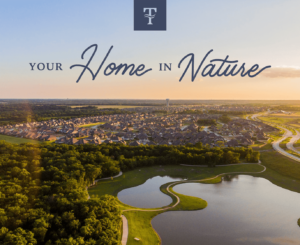 Your Home in Nature graphic for Trinity Falls in McKinney, Texas