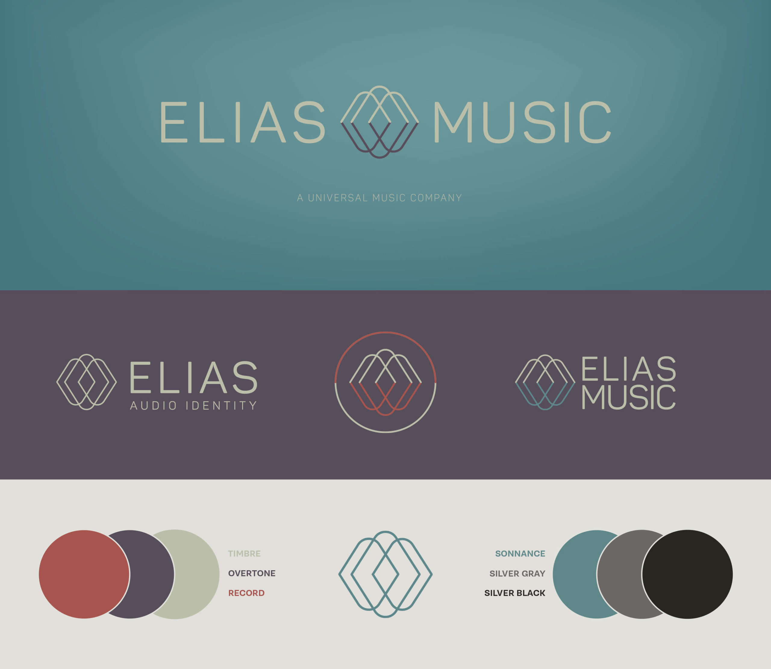 Elias Music brand identity Elias Music visual identity guide, logo marks, word marks, brand guide and colors