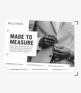 Billy Reid Made to Measure flyer