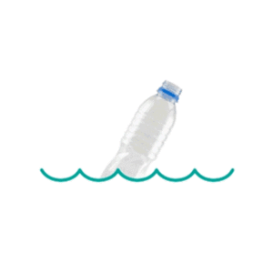 Rubicon plastic commodity animation featuring a floating plastic bottle