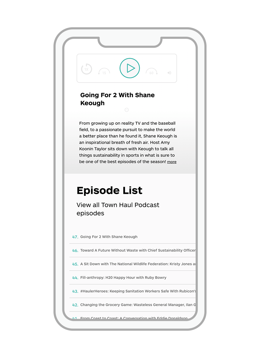 Rubicon podcast mobile web design