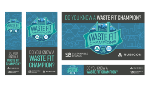 Waste Fit Champions campaign digital ads for Rubicon