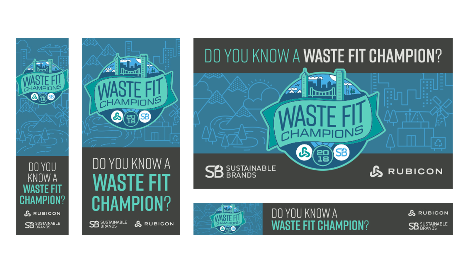 Waste Fit Champions campaign digital ads for Rubicon