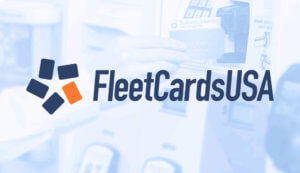 FleetcardsUSA logo on treated fuel card payment image background