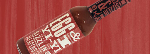 Packaging design for The Egg & I Yi-Yi hot sauce bottle label