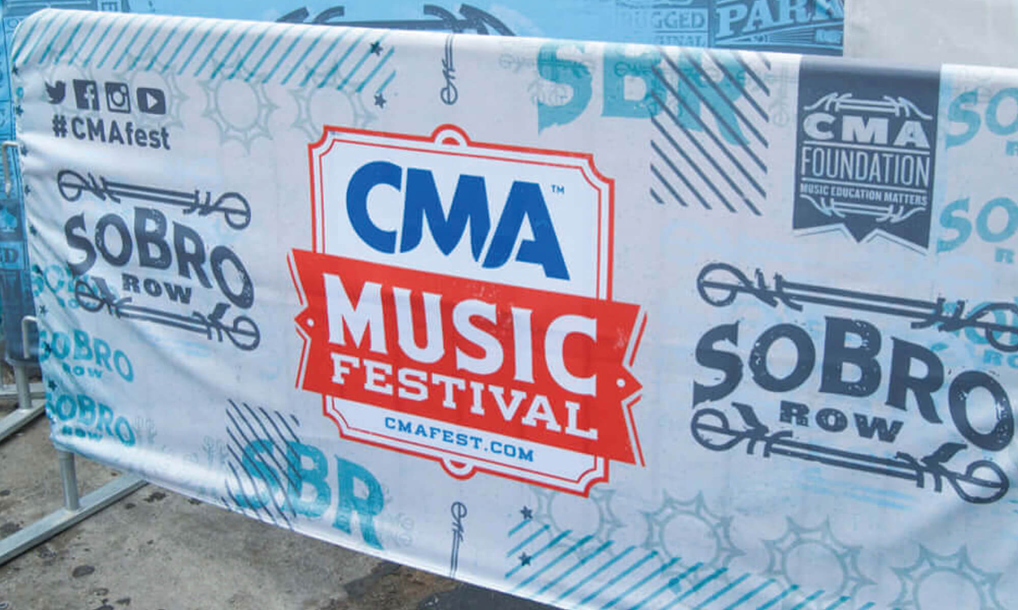 Banner Bike Wrap for SoBro Row at CMA Music Fest