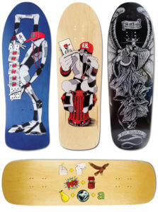 Skateboards with Sean Cliver skateboard artwork