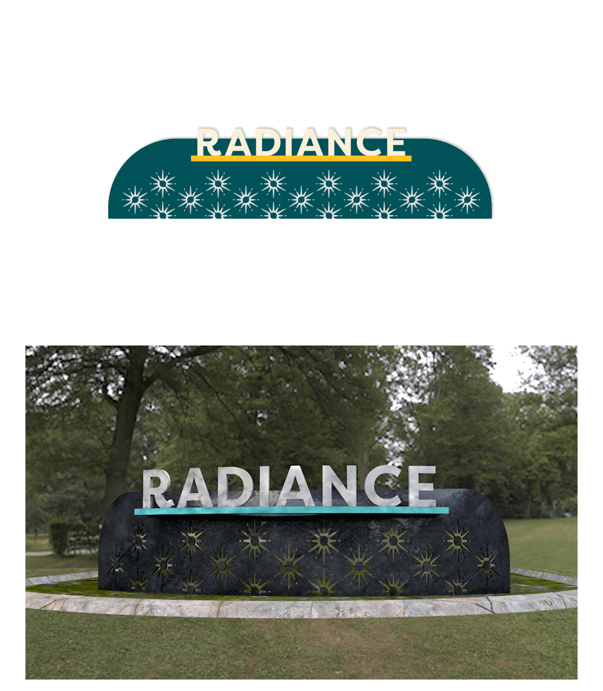 Radiance Jubilee monument sign design option 1