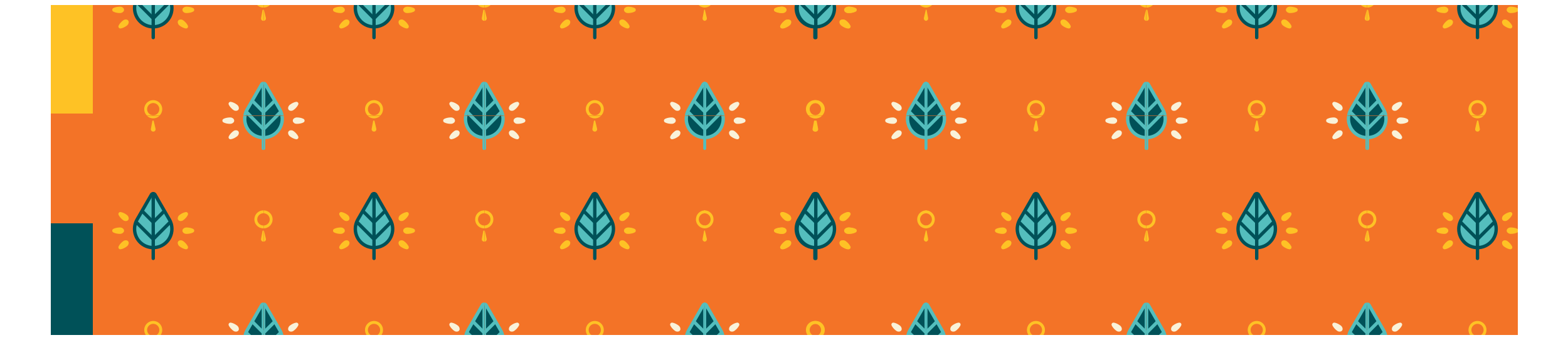 Exploration zone teal pattern leaf icons