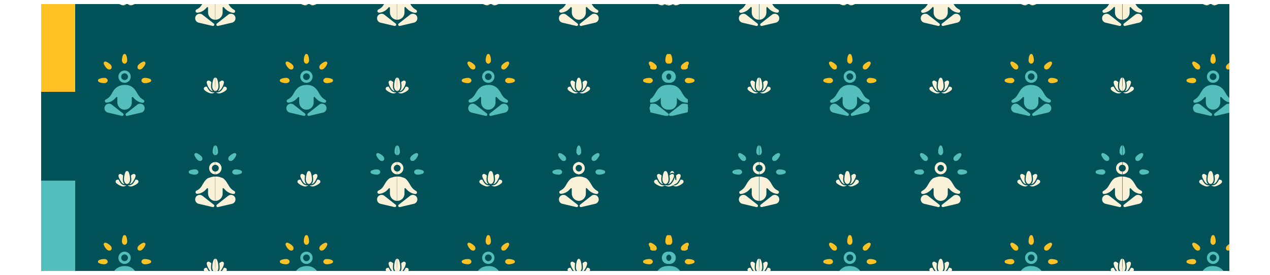 Reflection zone teal pattern person meditating icons