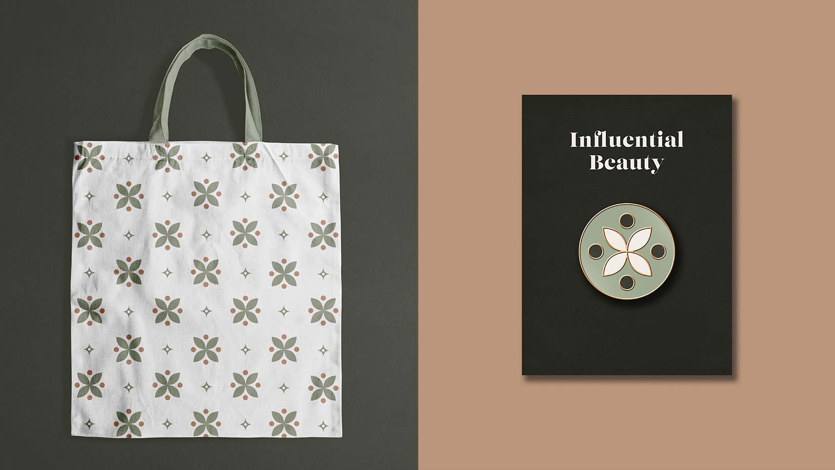 example of tote bag and enamel pin
