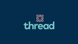 Thread logo on navy background
