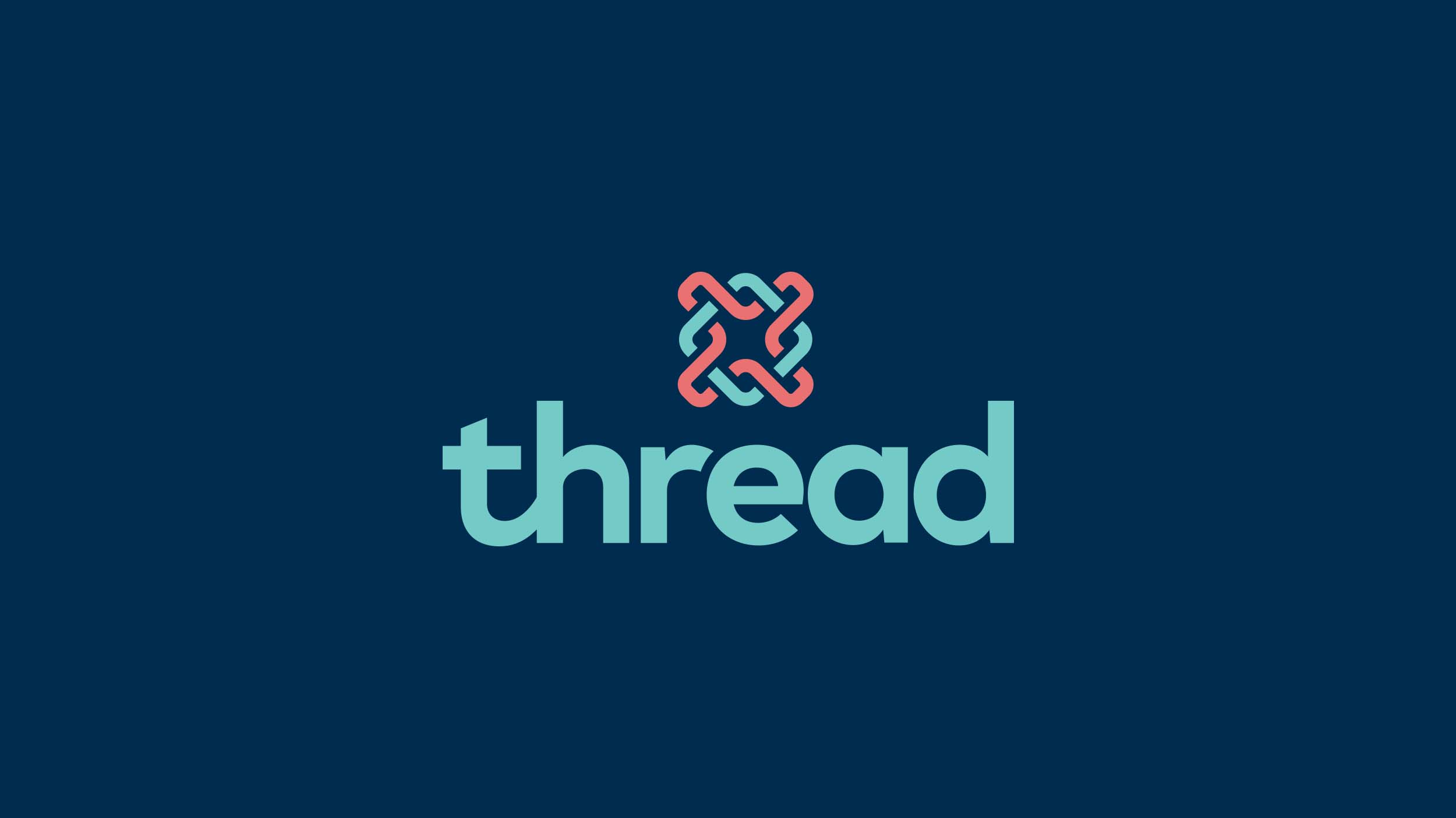 Thread logo on navy background