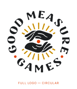 Alternate logo for GMG with text "Full Logo - Circular"