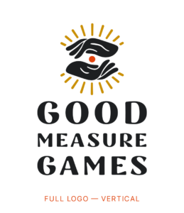 Alternate logo for GMG with text "Full Logo - Vertical"