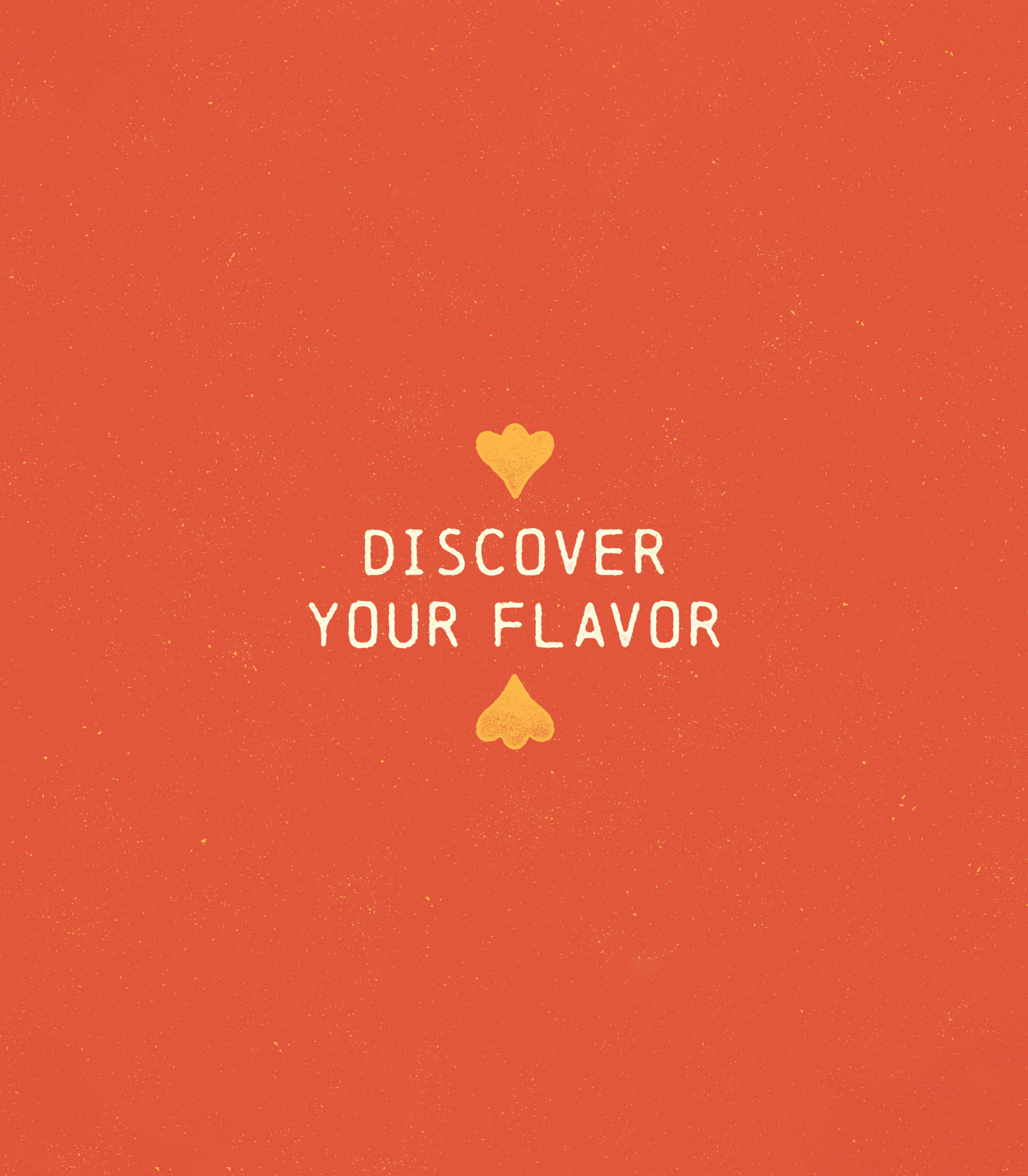 discover your flavor stamp on red background