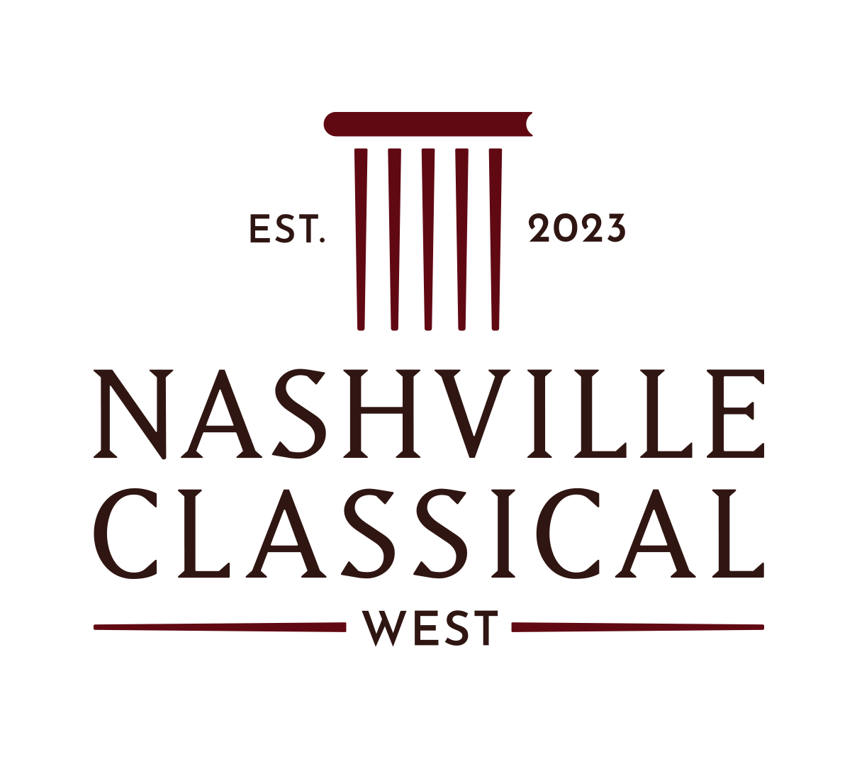 Main logo mark for Nashville Classical Charter School as updated identity designed by ST8MNT