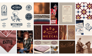 Moodboard of images serving as inspiration for Reba's Place