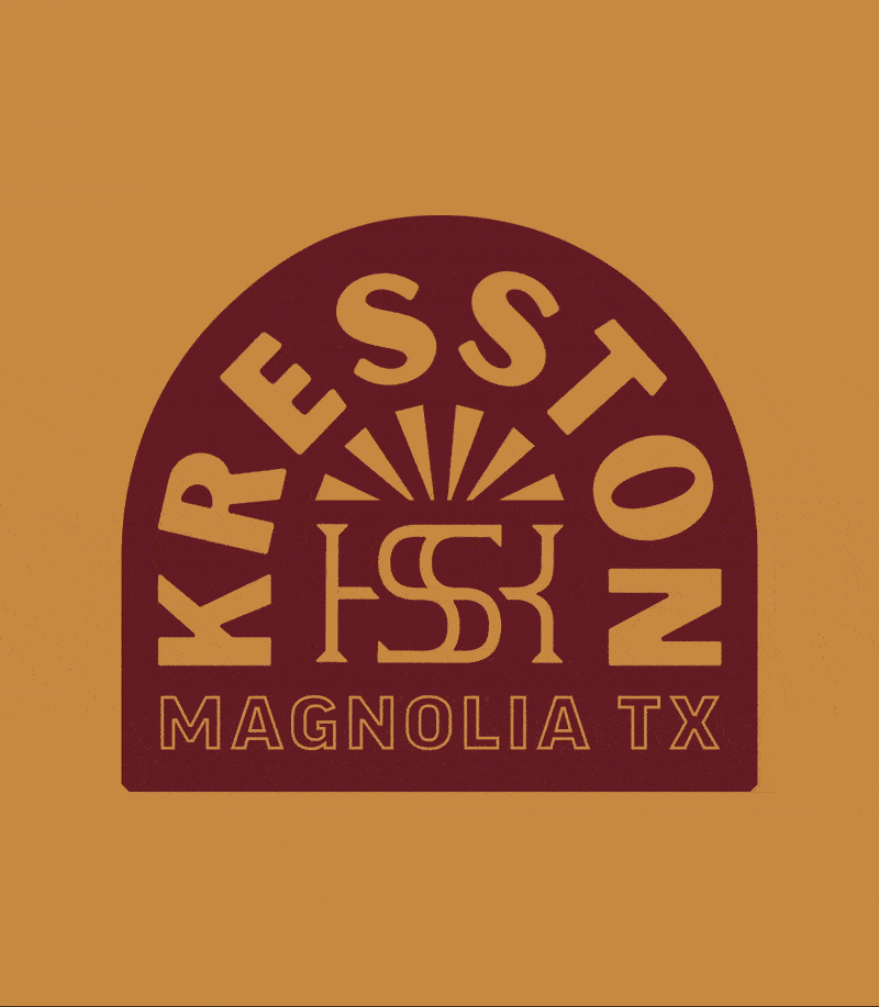 A gif alternates between different Kresston brand marks